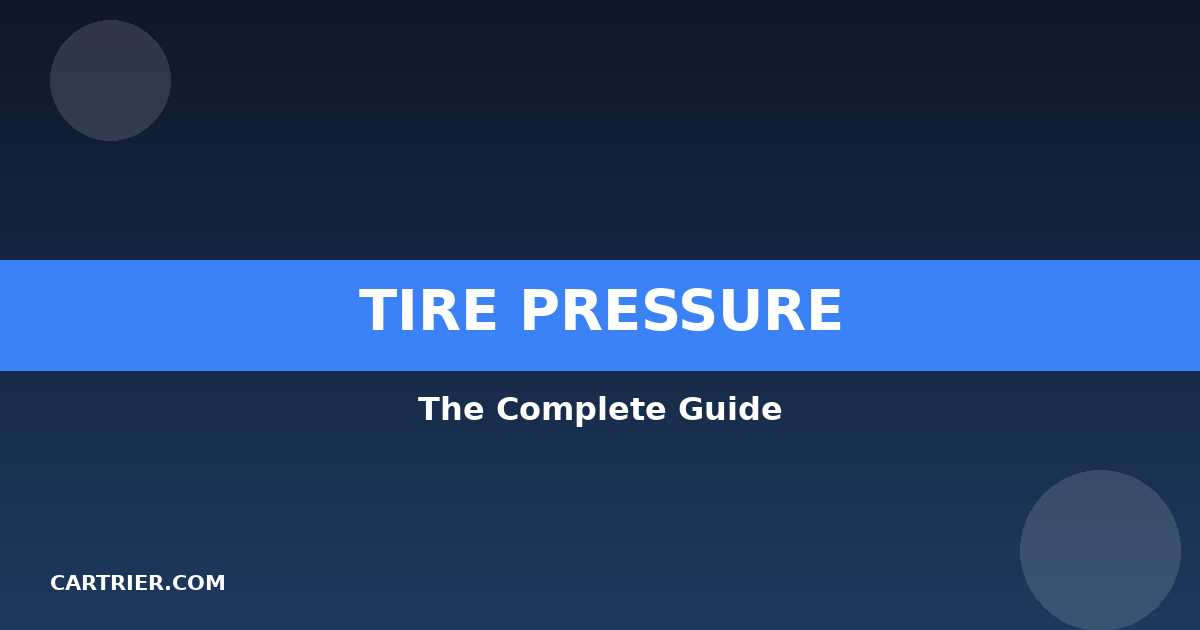 TIRE PRESSURE - Why It Matters