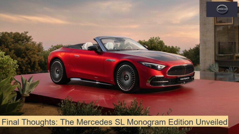 Final Thoughts: The Mercedes SL Monogram Edition Unveiled